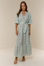 Dutton Dress Calypso Tile