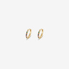 Rainbow Mini Huggies (Pair) - 14k Gold Vermeil