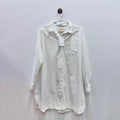 Sezane White Longline Shirt - L