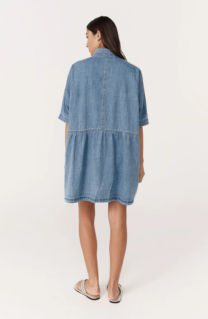 Rowie the Label Bailey Denim Mini Dress - S/M
