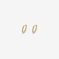 Stellar Mini Huggies CLEAR (Pair) - 14k Gold Vermeil