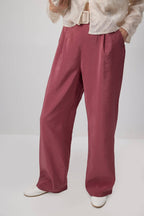 High-Waisted Wide-Leg Cupro Pants