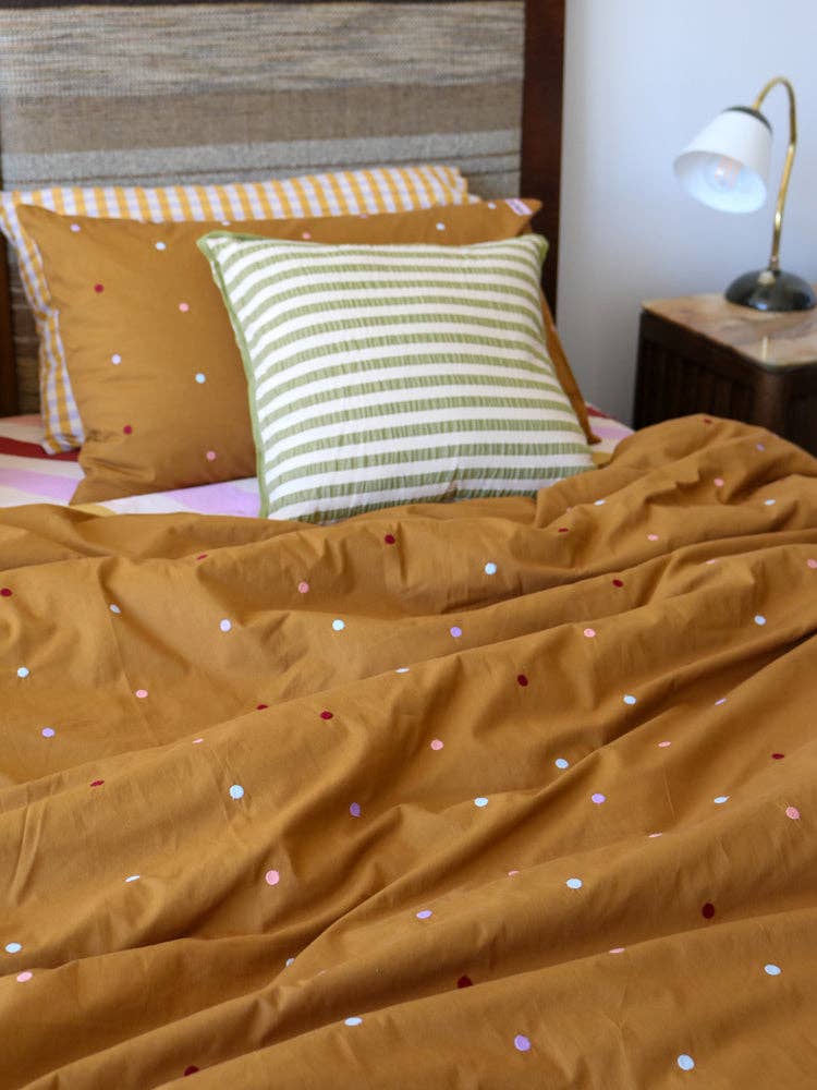 Pistachio Seersucker Cushion: With Insert