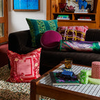 Agata Velvet Cushion - Verdant Feather Insert