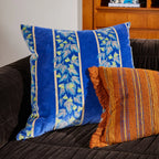 Agata Velvet Cushion - Feather Filled Ultramarine