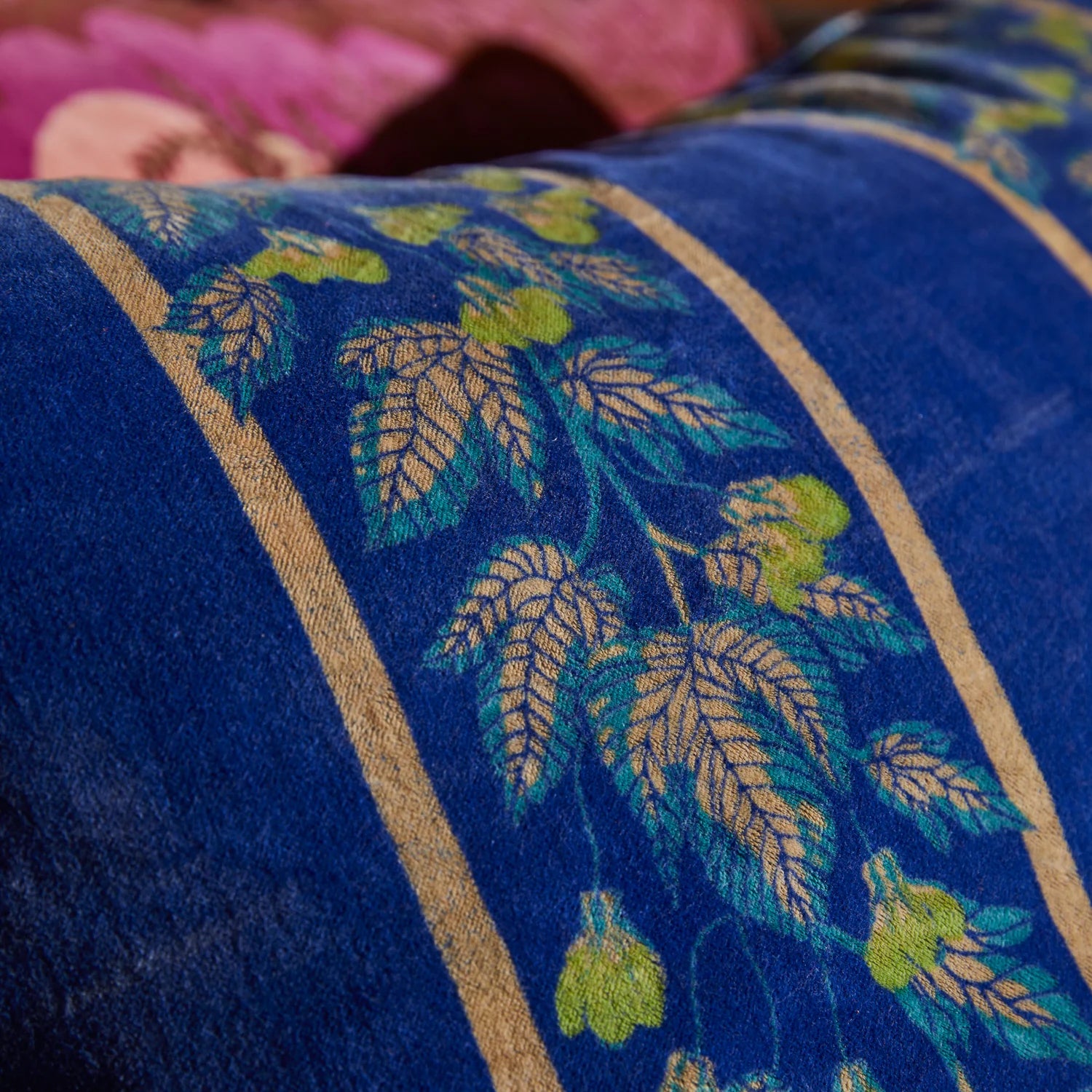 Agata Velvet Cushion - Feather Filled Ultramarine