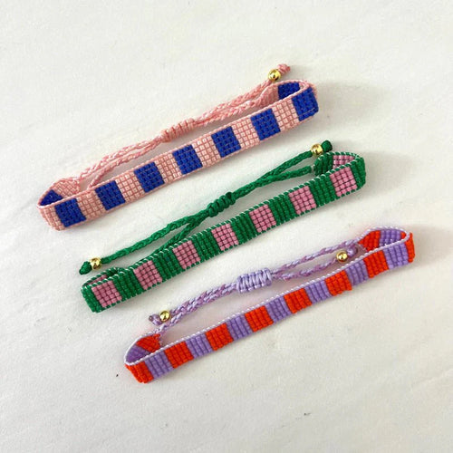 Beaded Bracelet - Checks