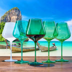 Beaches of the Thai Islands Wine Glassware | 5 Set, 20 OZ