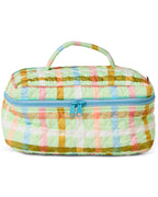 Candy Check Mint Quilted Cotton Toiletry Bags