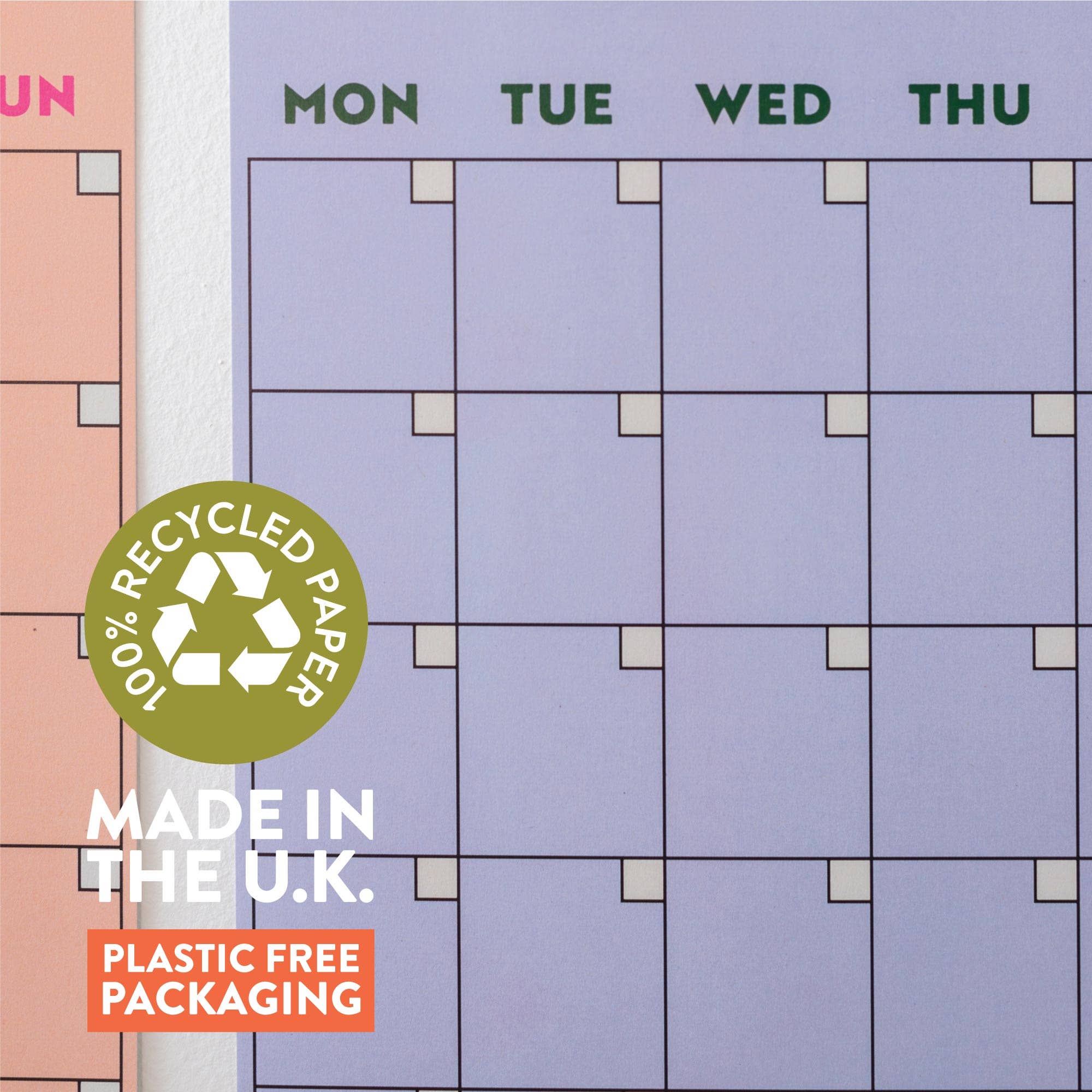 Monthly Undated A3 Wall Planner | 12 Pages | Colourburst