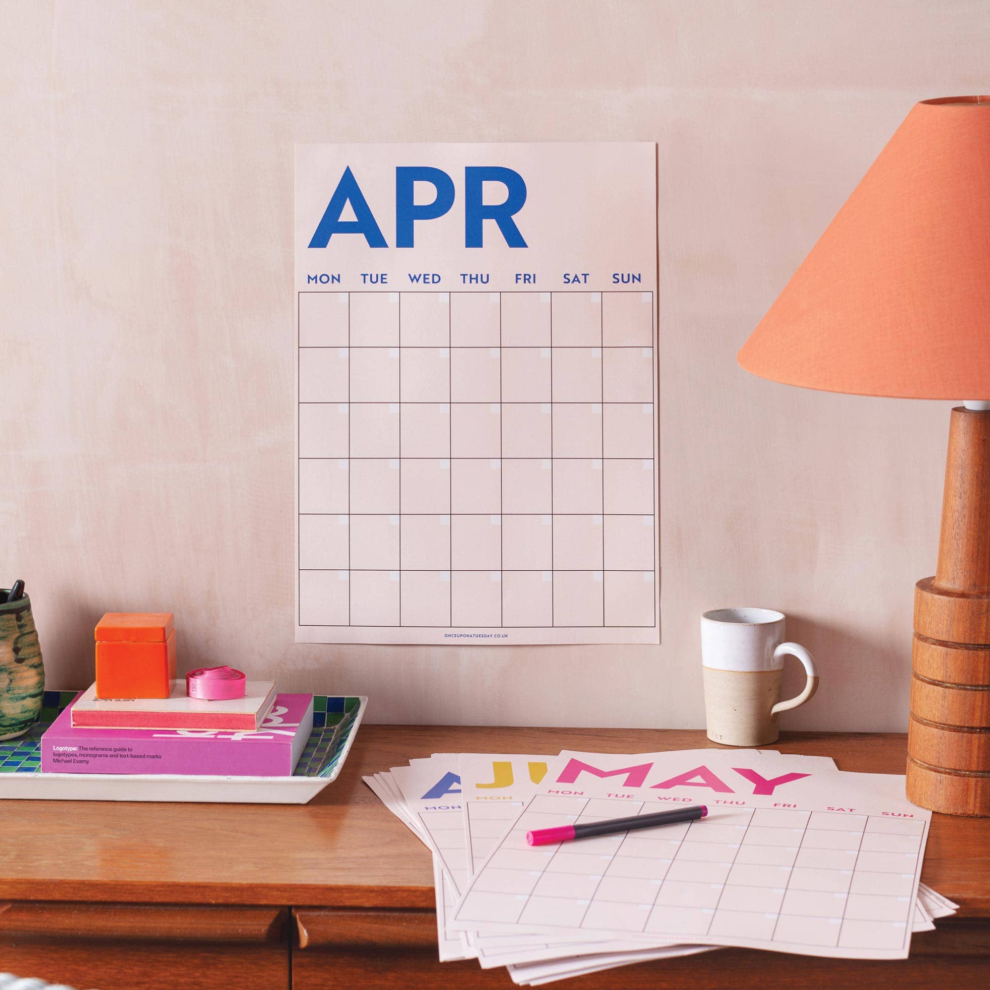 Monthly Undated A3 Wall Planner | 12 Pages | Simply Bright