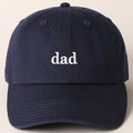 Father's Day Baseball Cap With Dad Text Embroidery : NAVY / ONE SIZE