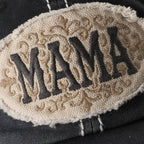 MAMA Patch Embroidered Distressed Baseball Cap : HPK