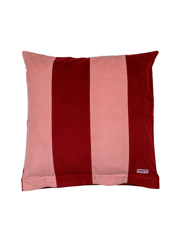 Corduroy Euro Pillowcase - Peach/Ruby