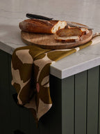 Olive Poppy Tea Towel