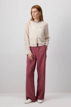 High-Waisted Wide-Leg Cupro Pants