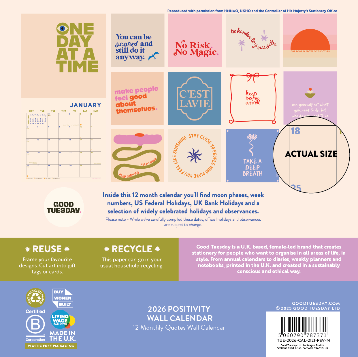 2026 Compact Calendar Positivity