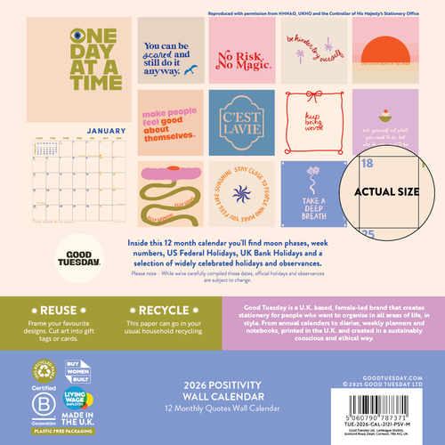 2026 Compact Calendar Positivity