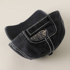MAMA Patch Embroidered Distressed Baseball Cap : HPK