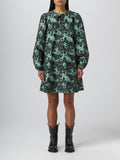 Printed A-Shaped Mini Dress GANNI