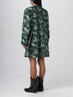 Printed A-Shaped Mini Dress GANNI