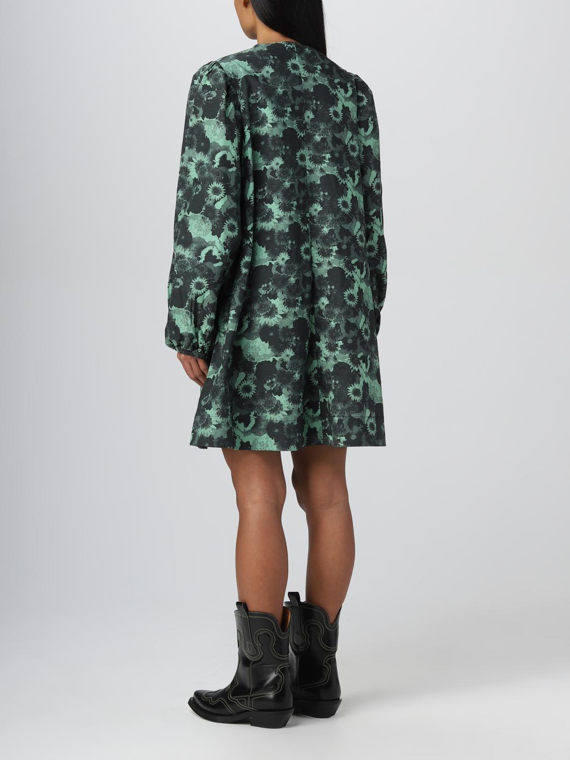 Printed A-Shaped Mini Dress GANNI