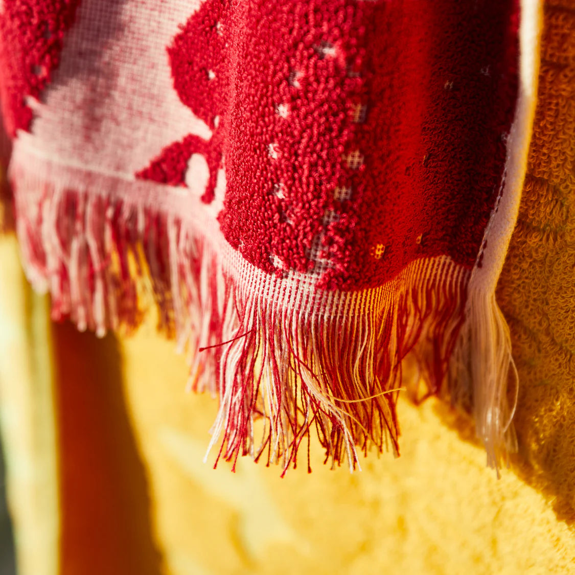 Lucia Bath Sheet - Crimson