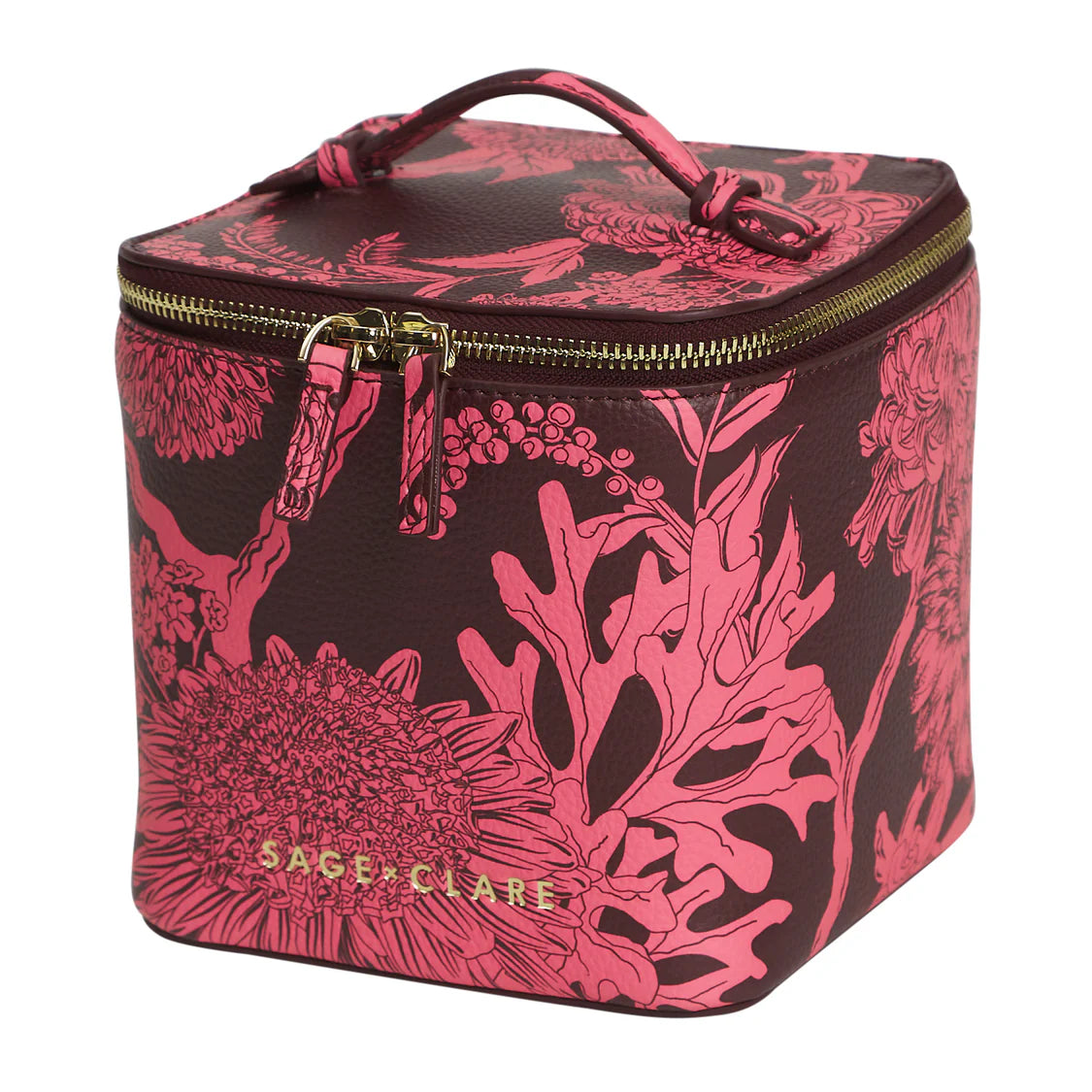 Delphine Small Vanity Case - Garnet