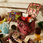 Delphine Small Vanity Case - Garnet