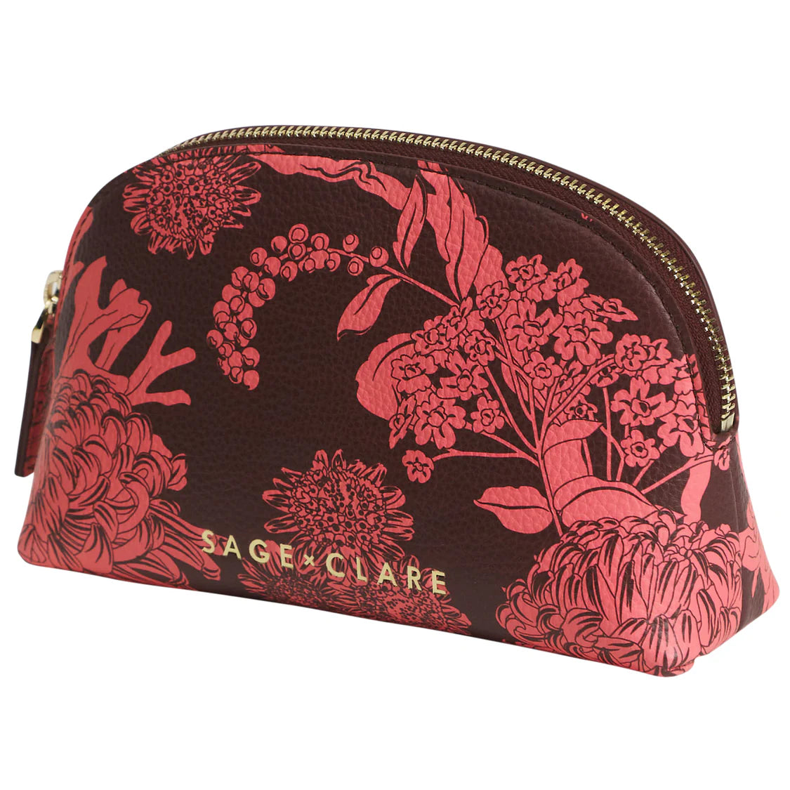 Delphine Cosmetic Pouch - Garnet