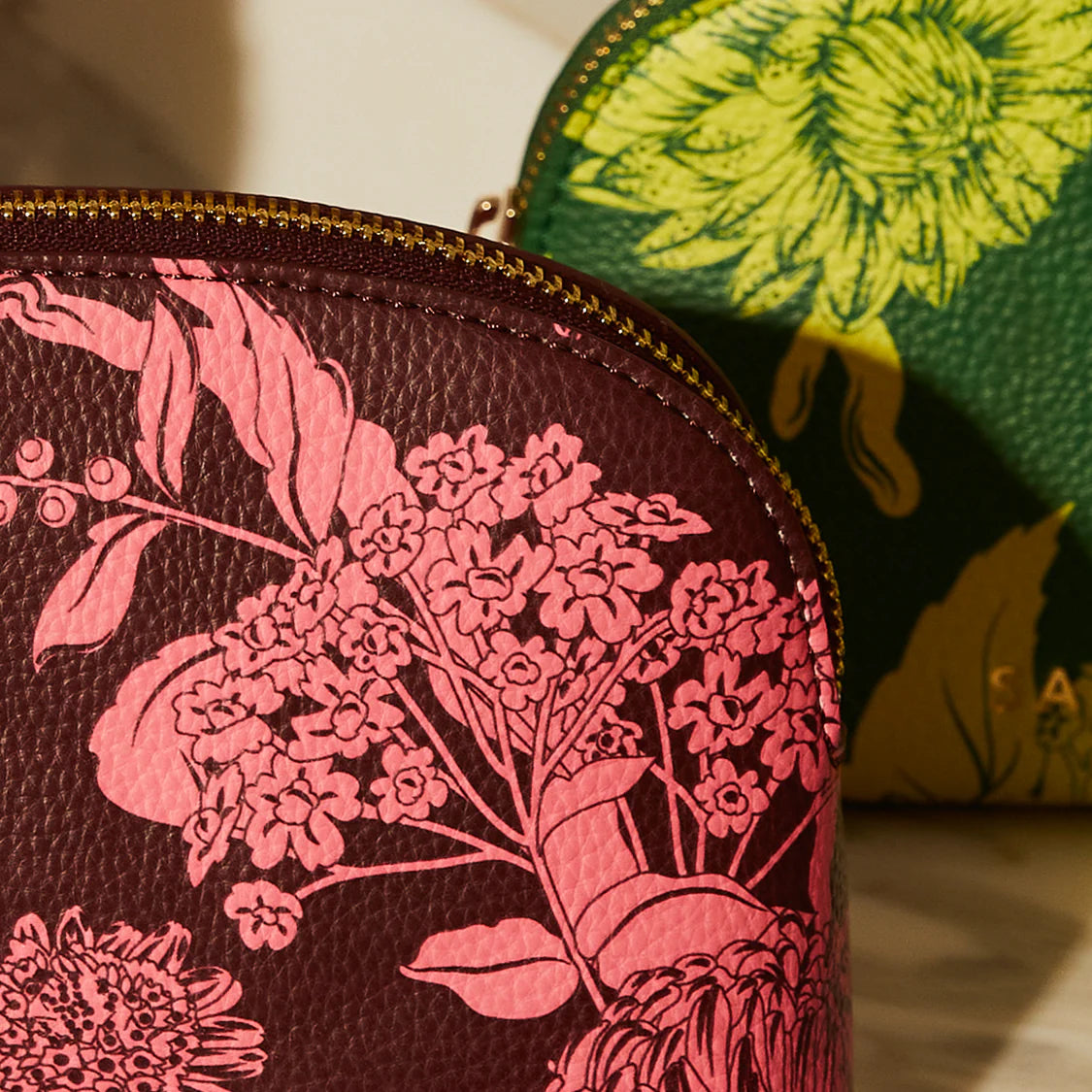 Delphine Cosmetic Pouch - Garnet