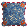 Lucia Embroidered Cushion Cerulean