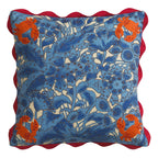 Lucia Embroidered Cushion Cerulean