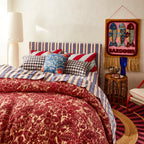 Lucia Embroidered Cushion Cerulean