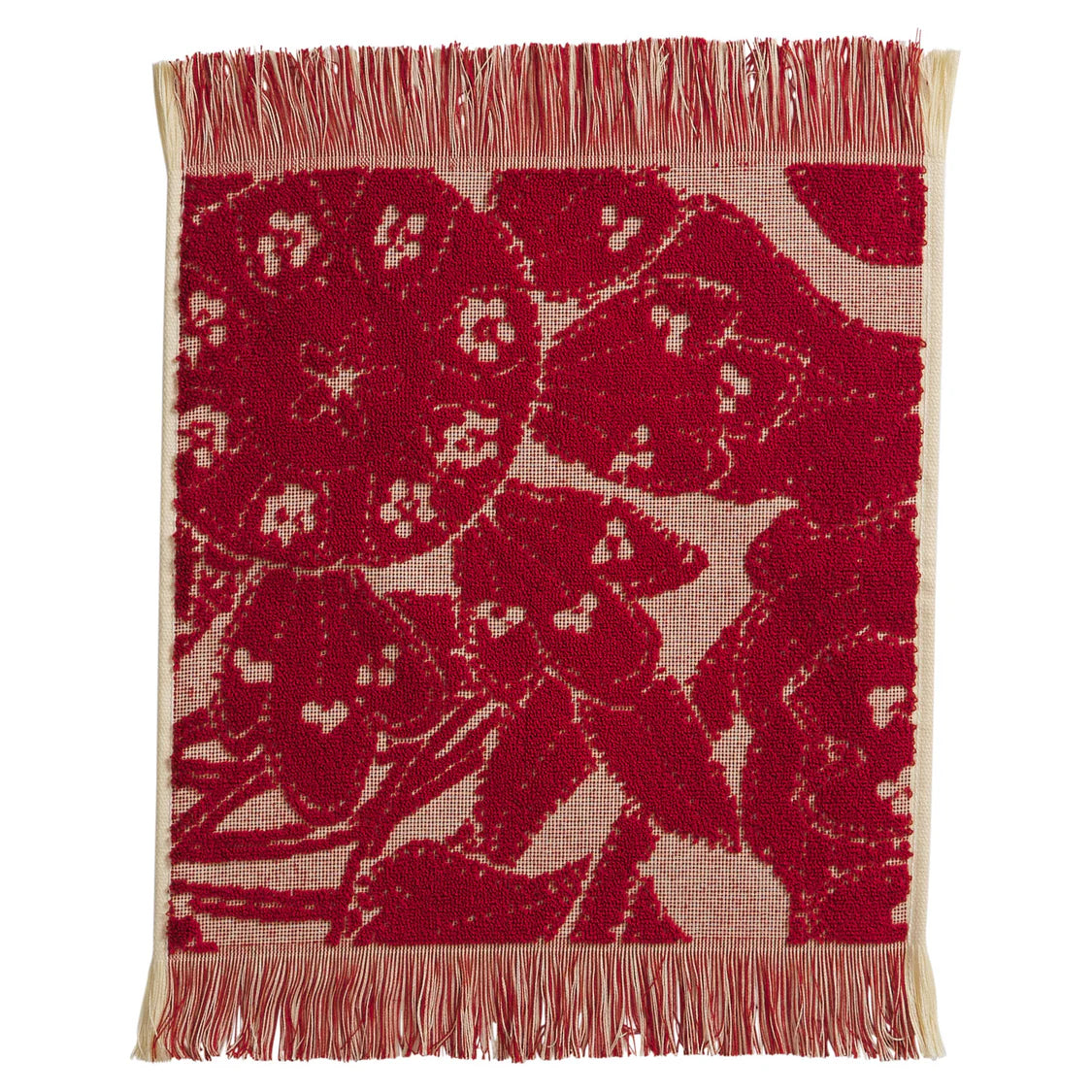 Lucia Face Washer Set - Crimson