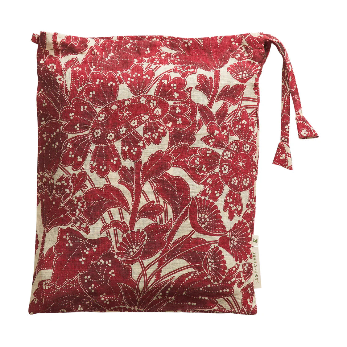 Lucia Linen Sheets - Crimson