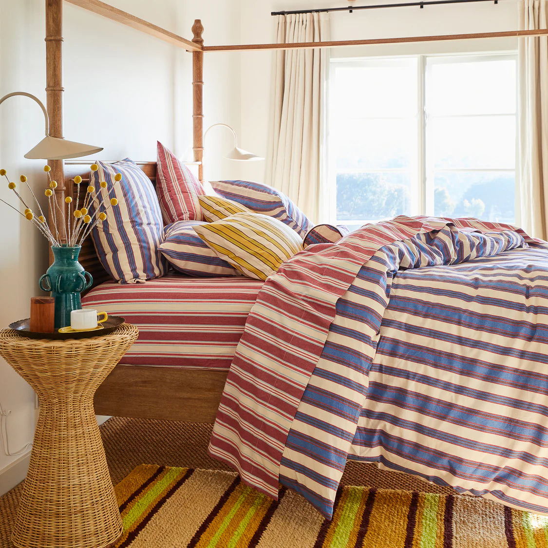 Selene Cotton Sheets - Crimson