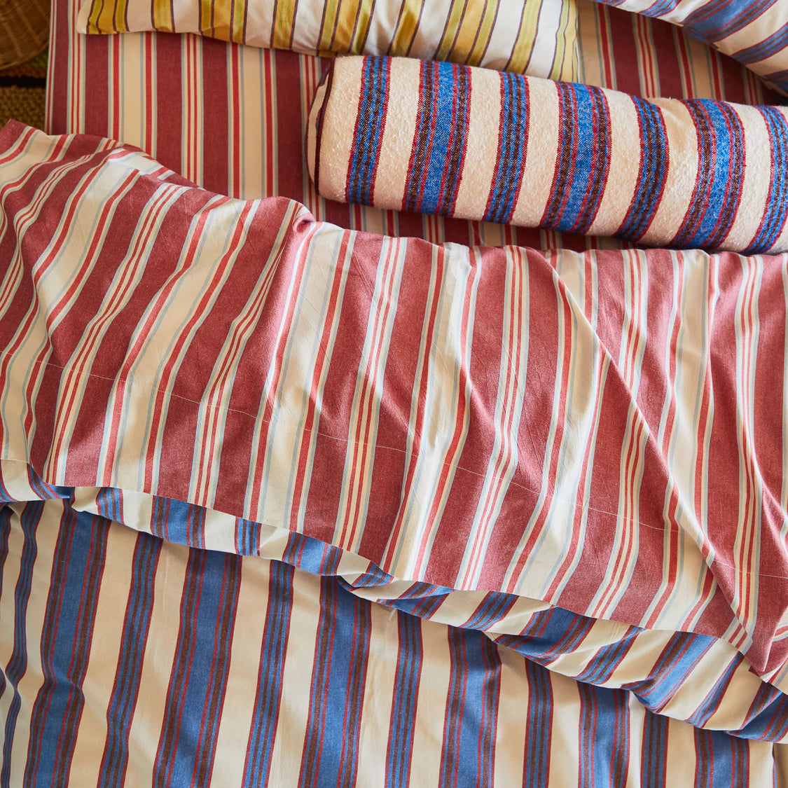 Selene Cotton Sheets - Crimson