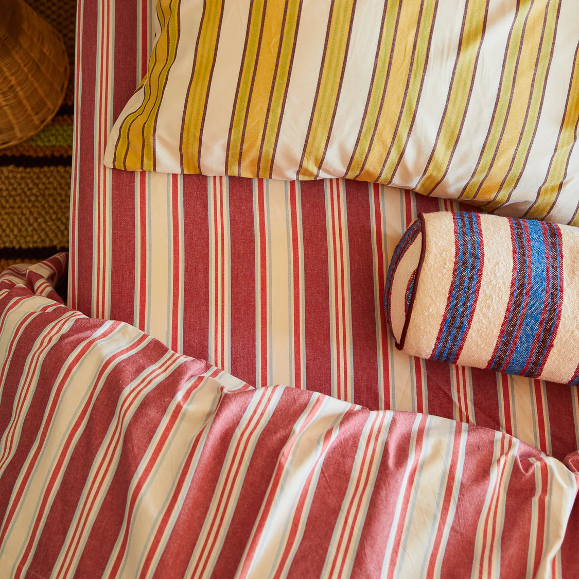 Selene Cotton Sheets - Crimson