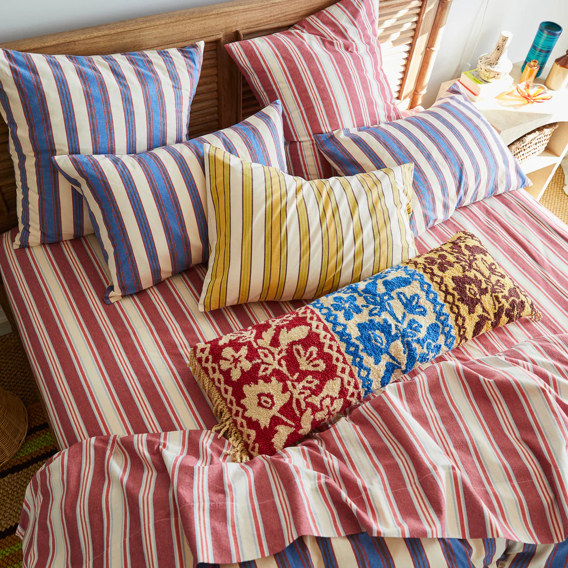 Selene Cotton Sheets - Crimson