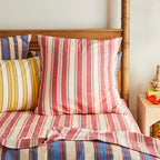 Selene Cotton Euro Pillowcase Set - Crimson
