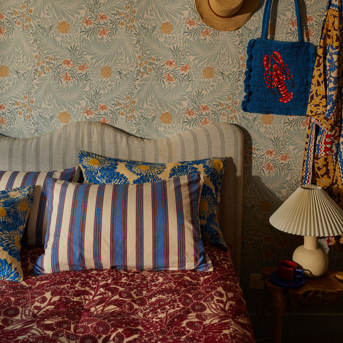 Selene Cotton Pillowcase Set - Azure