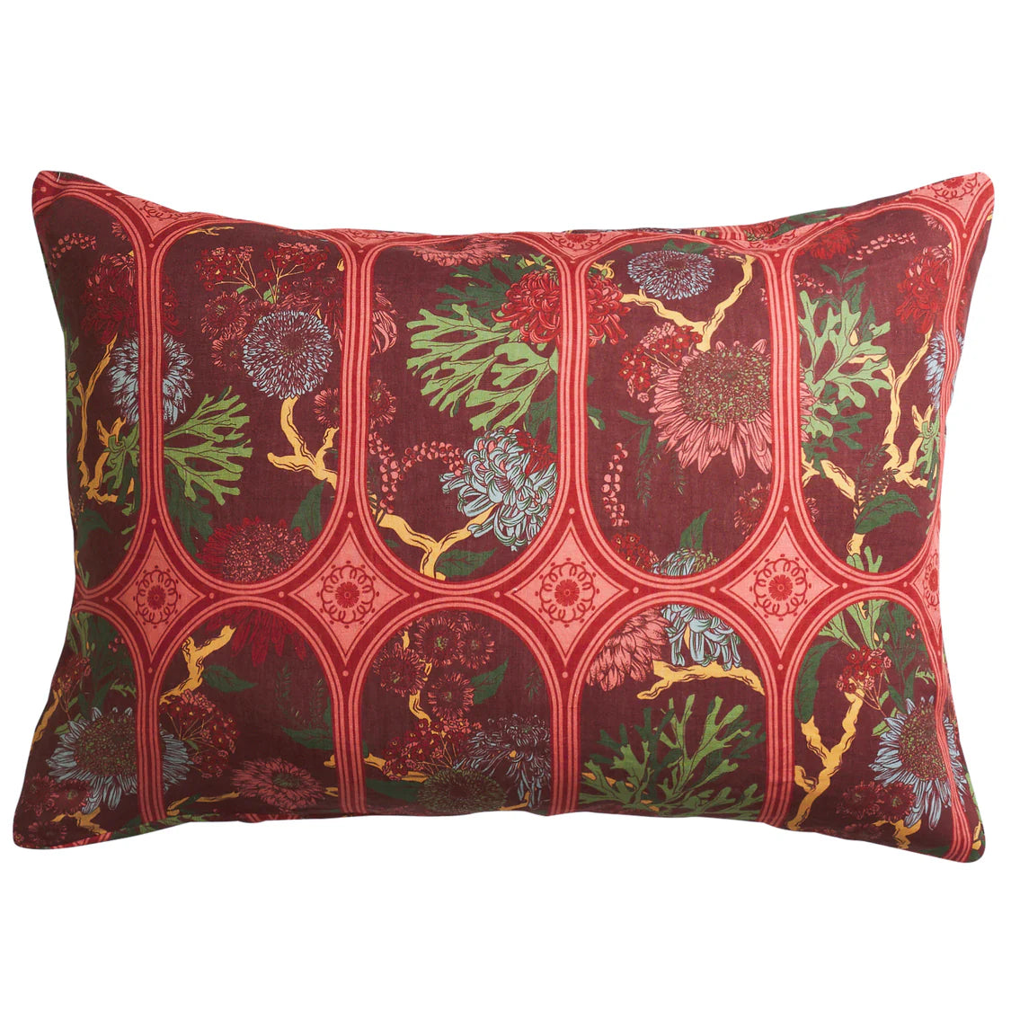 Naia Linen Pillowcase Set - Garnet