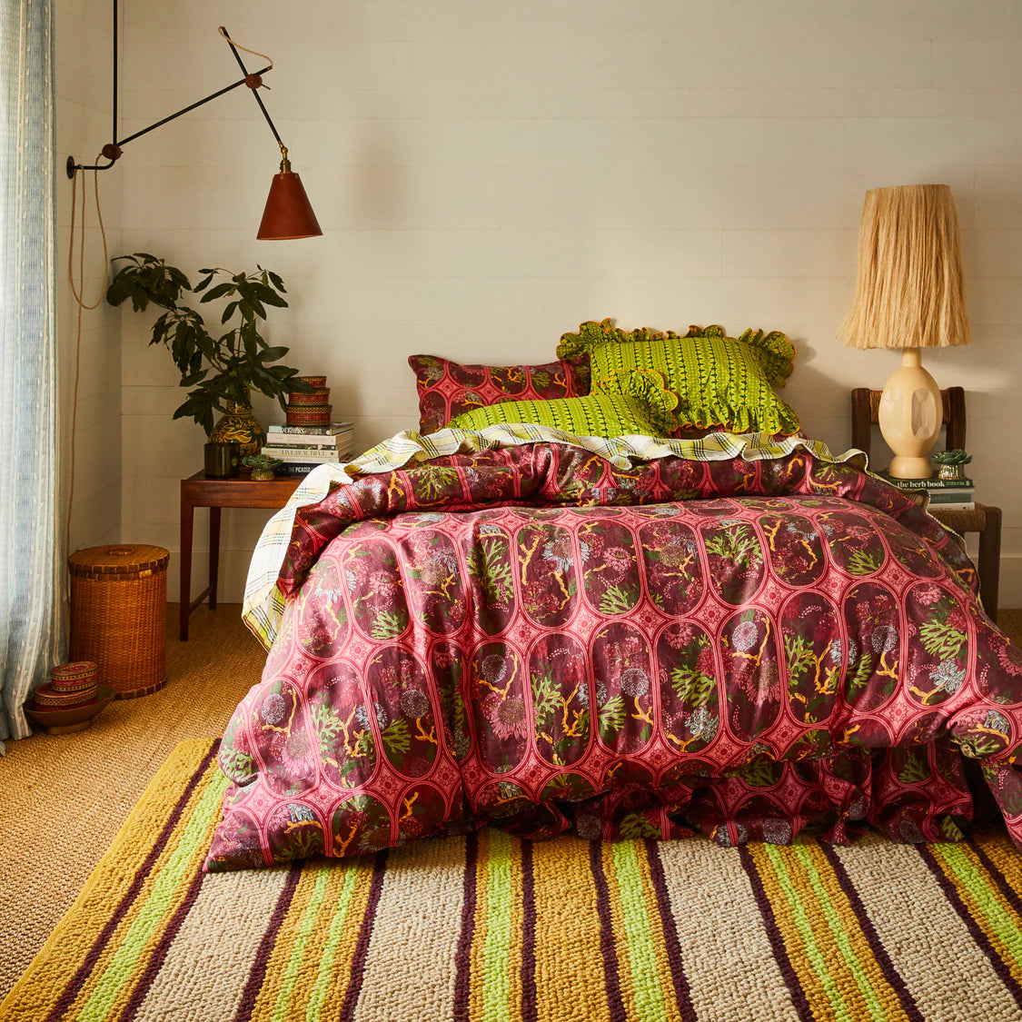 Naia Linen Pillowcase Set - Garnet