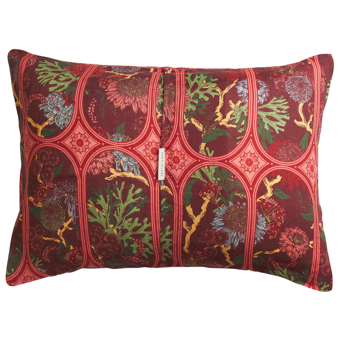 Naia Linen Pillowcase Set - Garnet