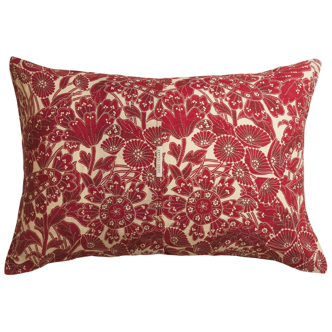 Lucia Linen Pillowcase Set - Crimson