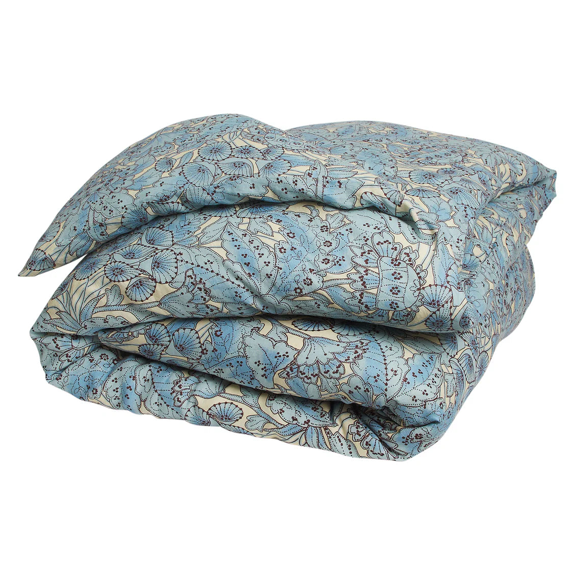 Lucia Linen Quilt Cover - Cerulean
