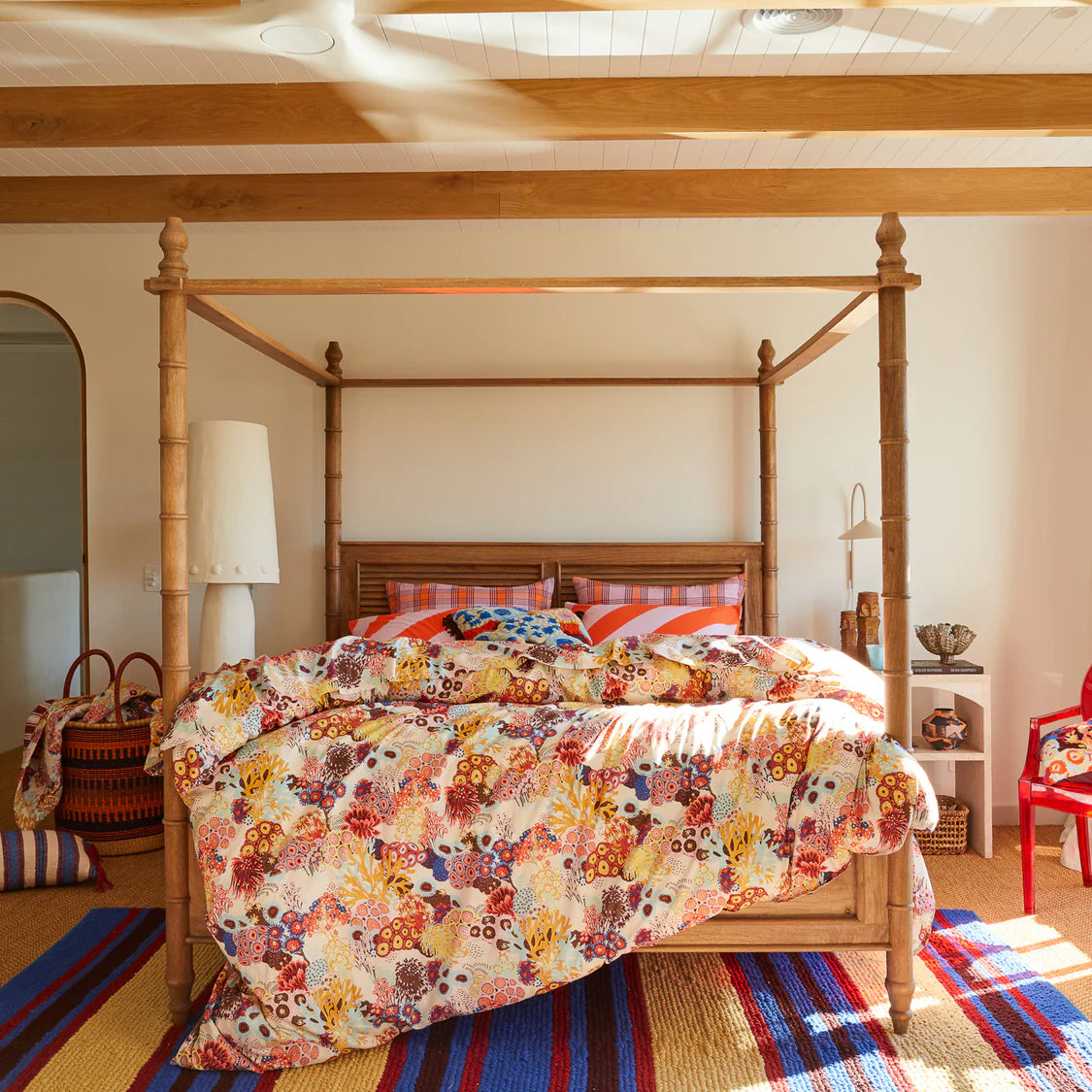 Cora Cotton Quilt Cover - Pearl