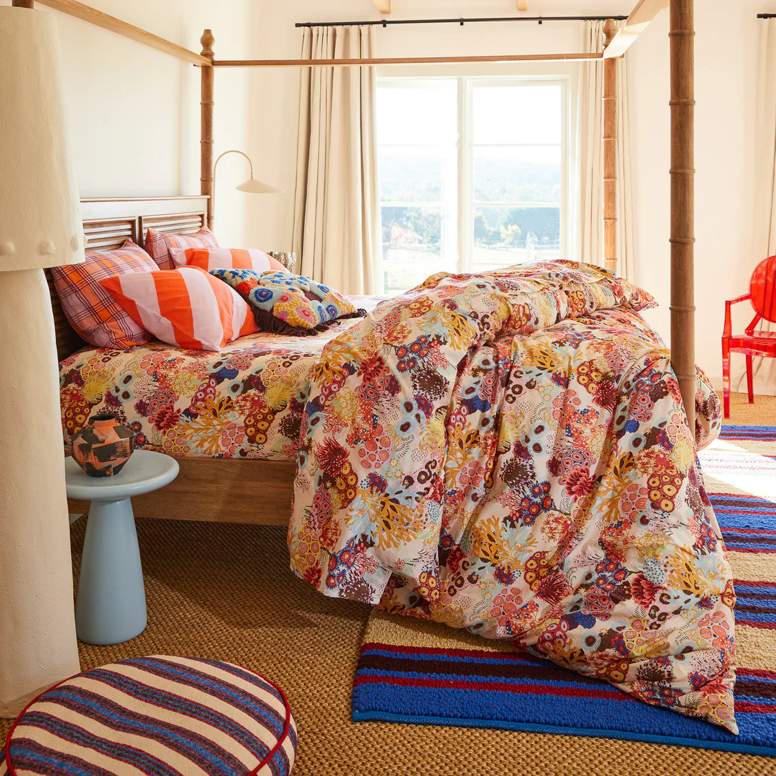 Cora Cotton Quilt Cover - Pearl