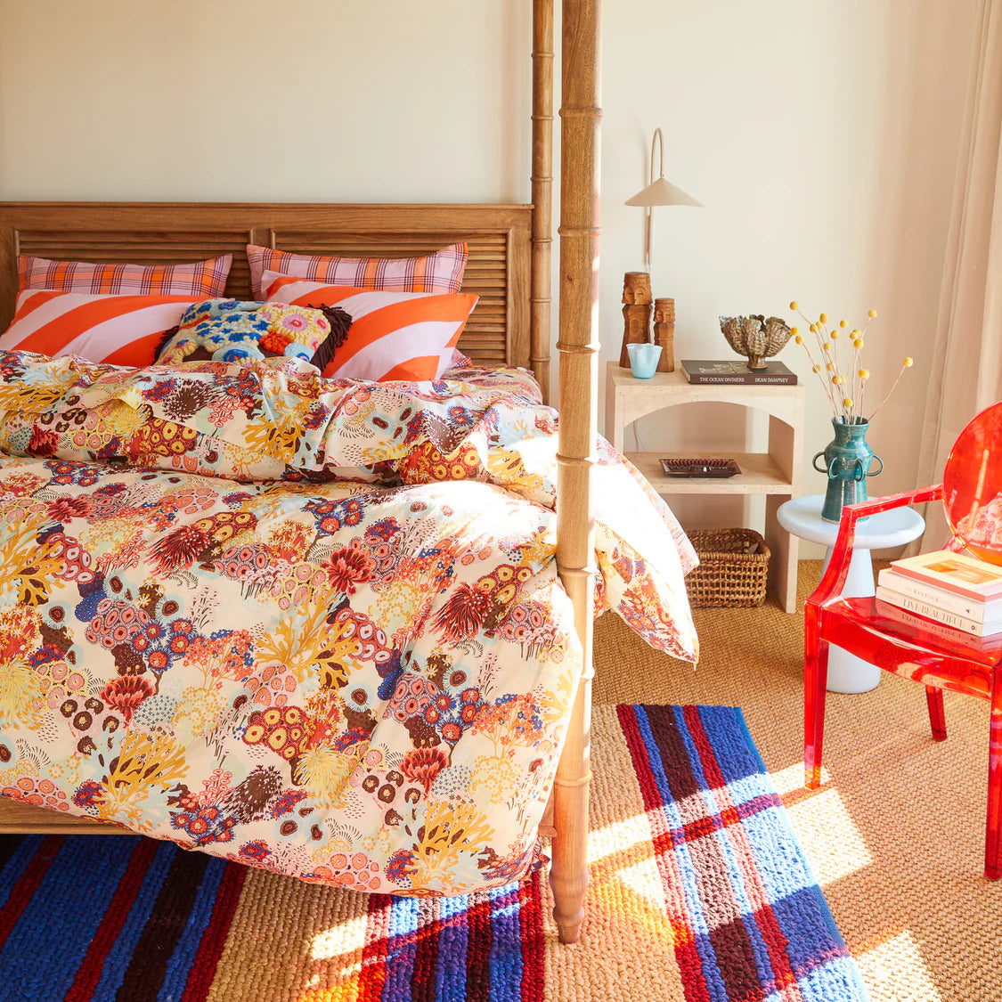 Cora Cotton Quilt Cover - Pearl